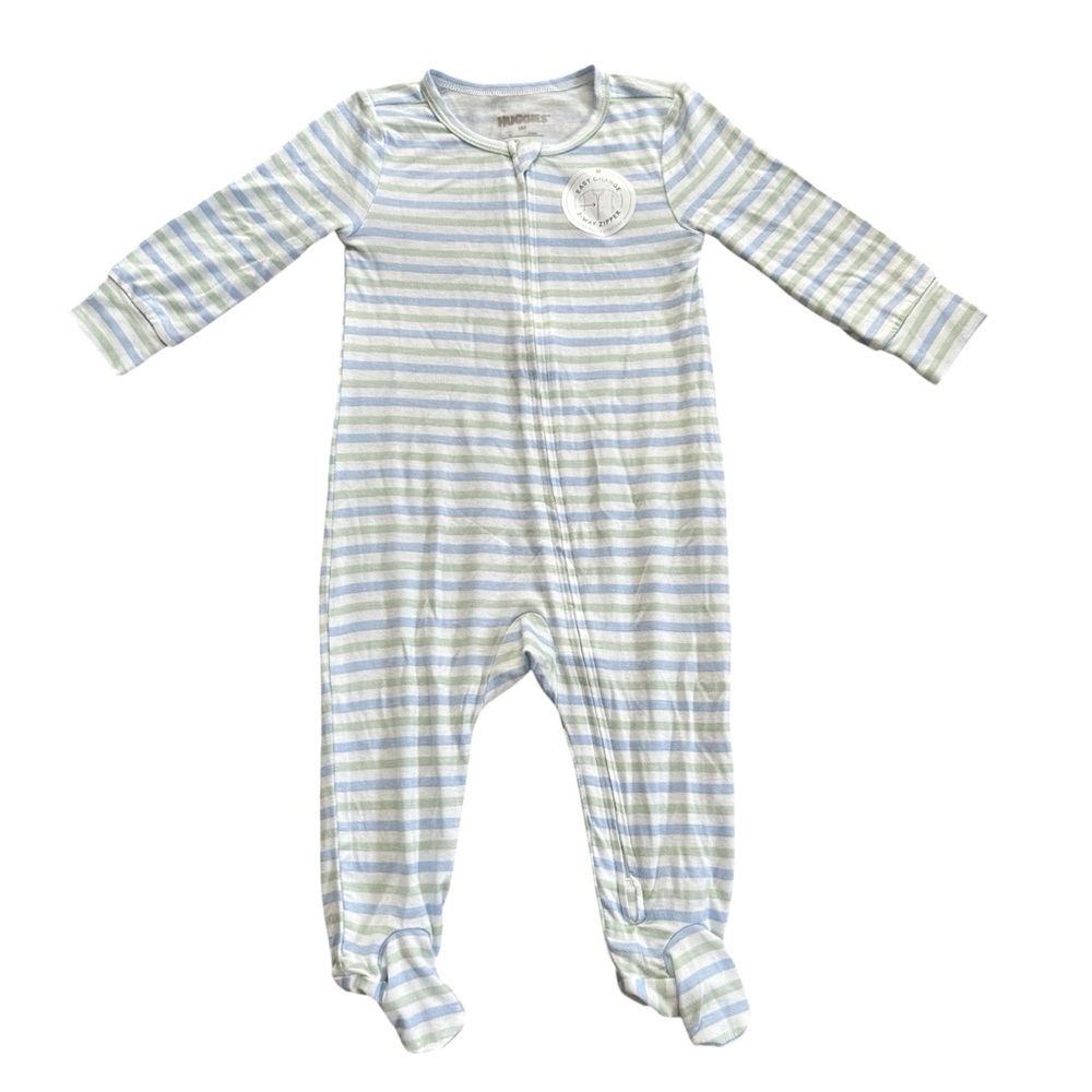 Huggies Baby Boy Neutral 6 Months Striped Onesie Blue White Green 💙💚🤍